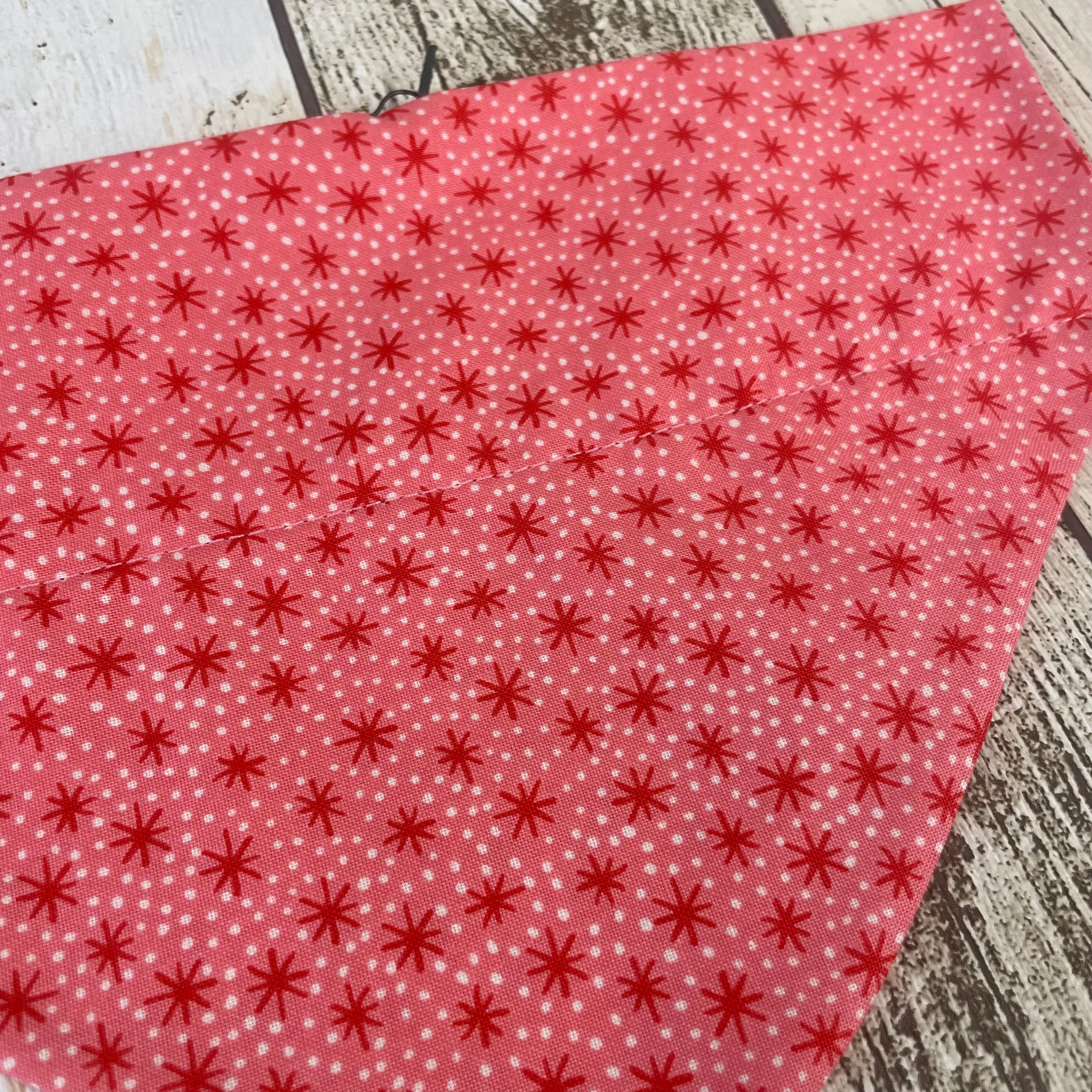 Pink Star Slip-On Dog Bandana