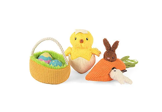 P.L.A.Y. Hippity Hoppity Squeaky Plush Dog toys, Chick Me Out