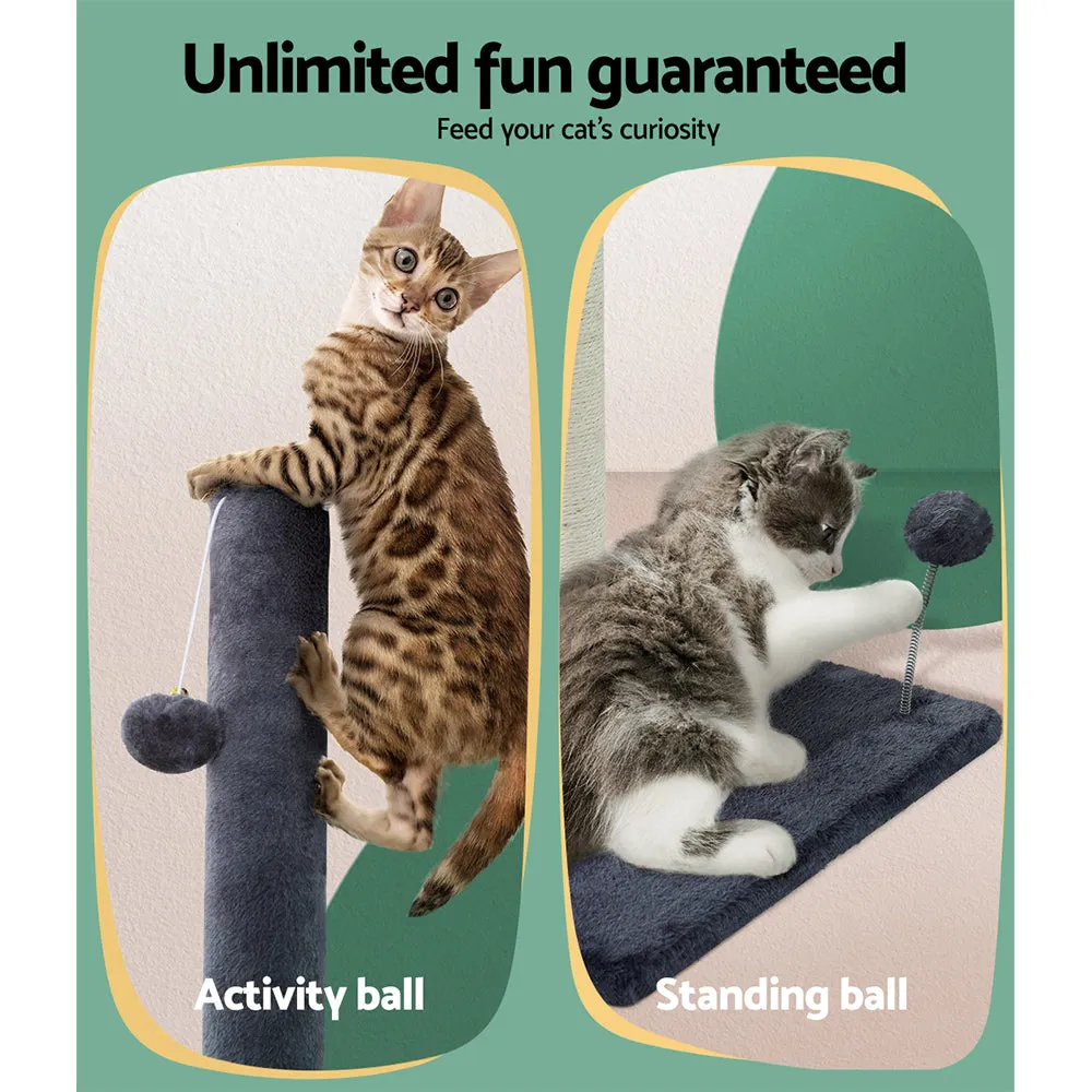 Plush Velvet Cat Tree 105cm, Sisal Posts, Activity Balls - i.Pet