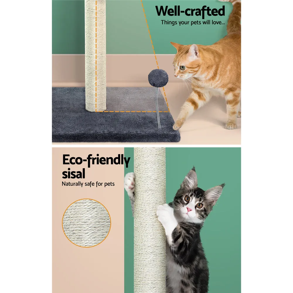 Plush Velvet Cat Tree 105cm, Sisal Posts, Activity Balls - i.Pet