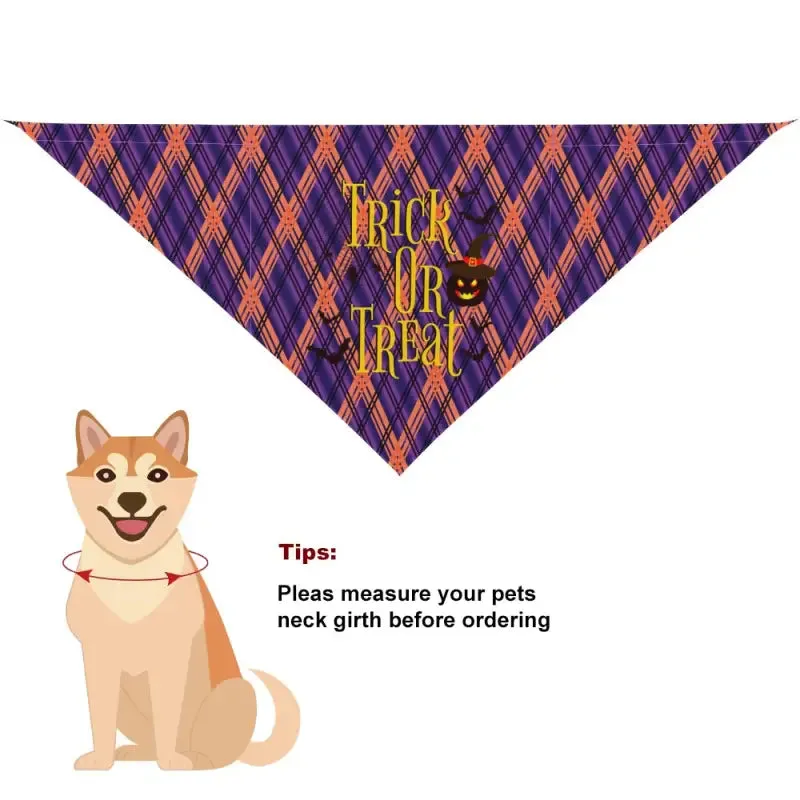 Purple Halloween Dog Bandana for Trick or Treat Fun