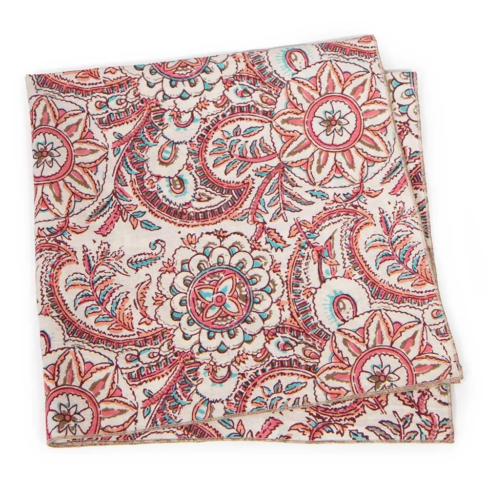 Soft Paisley Block Print Bandana