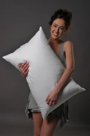 Standard Size SOFT density LOW profile Pillow 95% White Premium Polish Goose Down German Batiste TE100