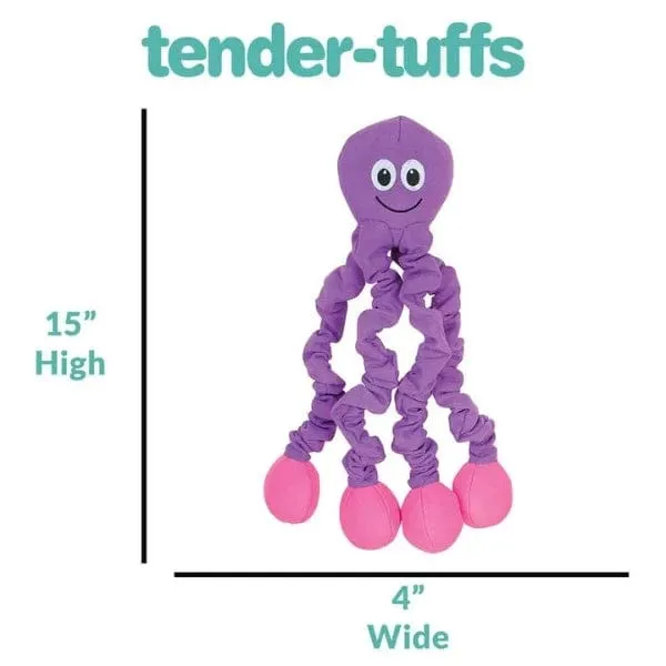 tender-tuffs Stretchy Purple Octopus Dog Toy