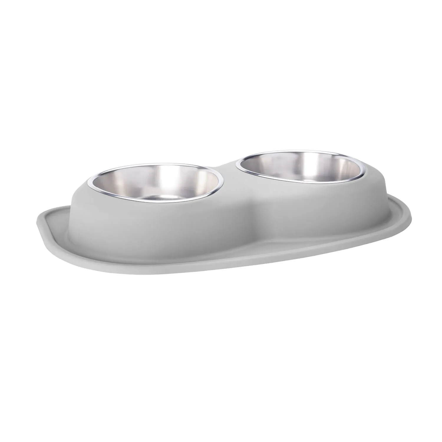 WeatherTech Double Low Pet Feeding System, Stainless Steel