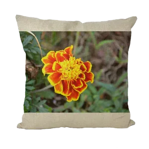 Yellow Red Flower Throw Pillows