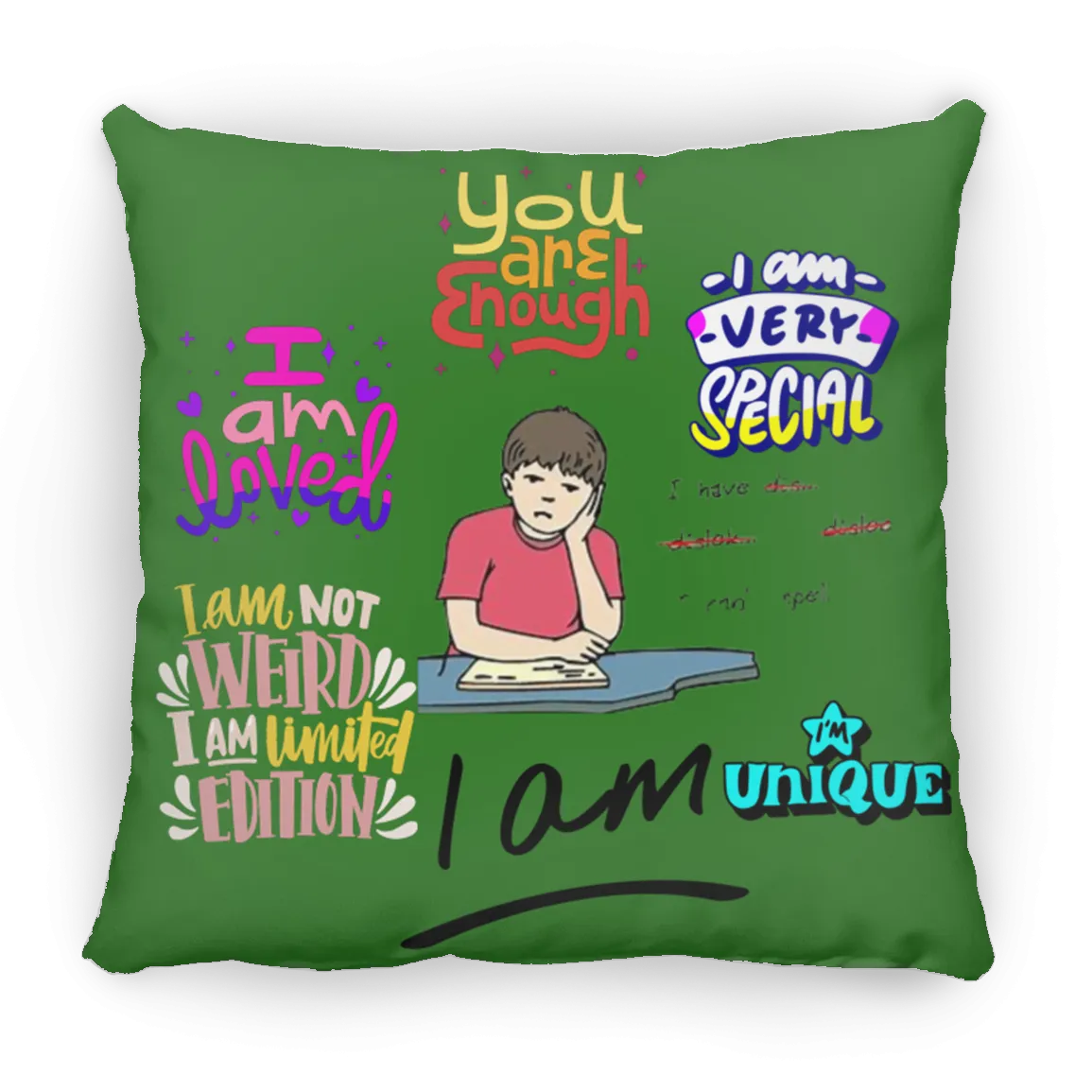 You Are Enough.  Large Square Pillow