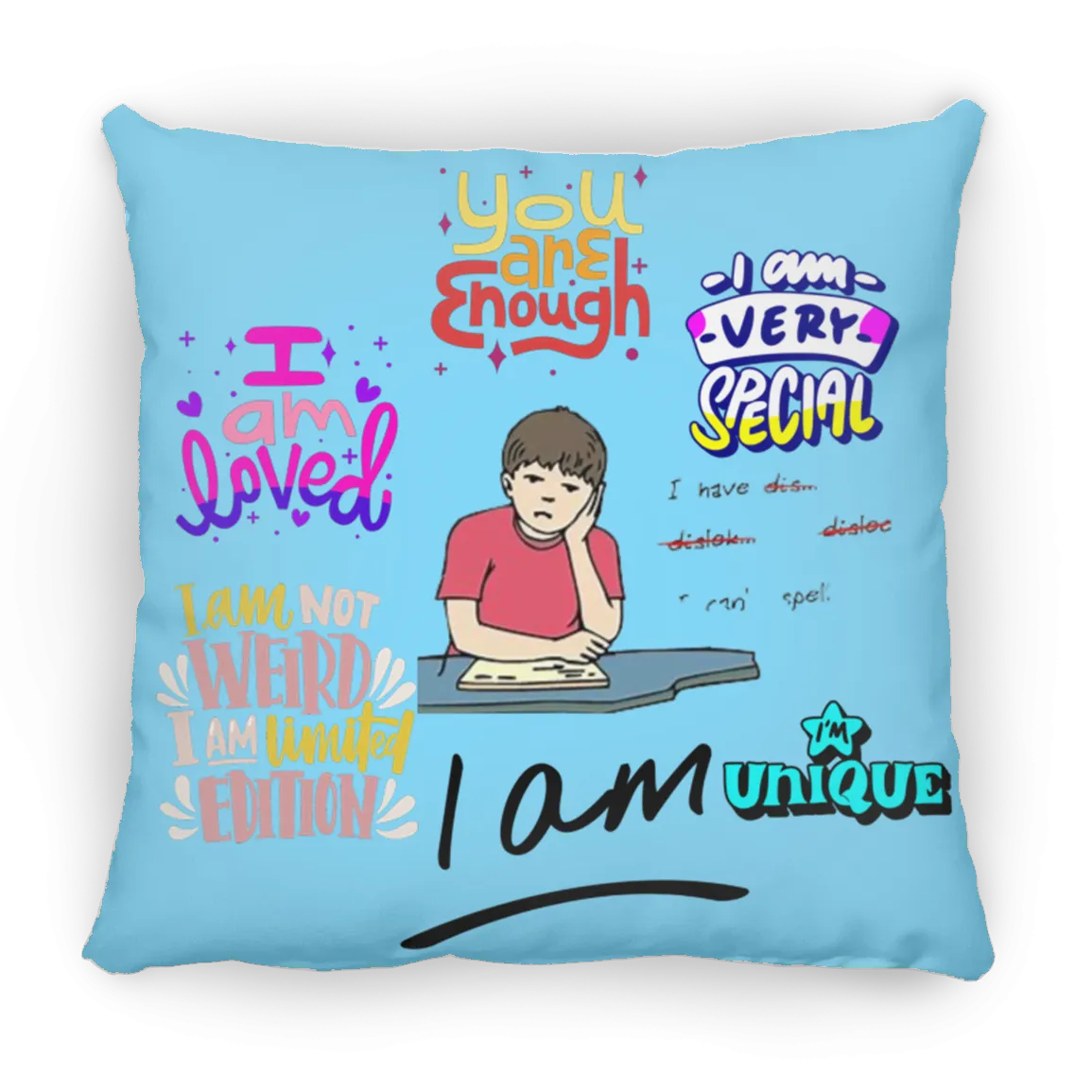 You Are Enough.  Large Square Pillow