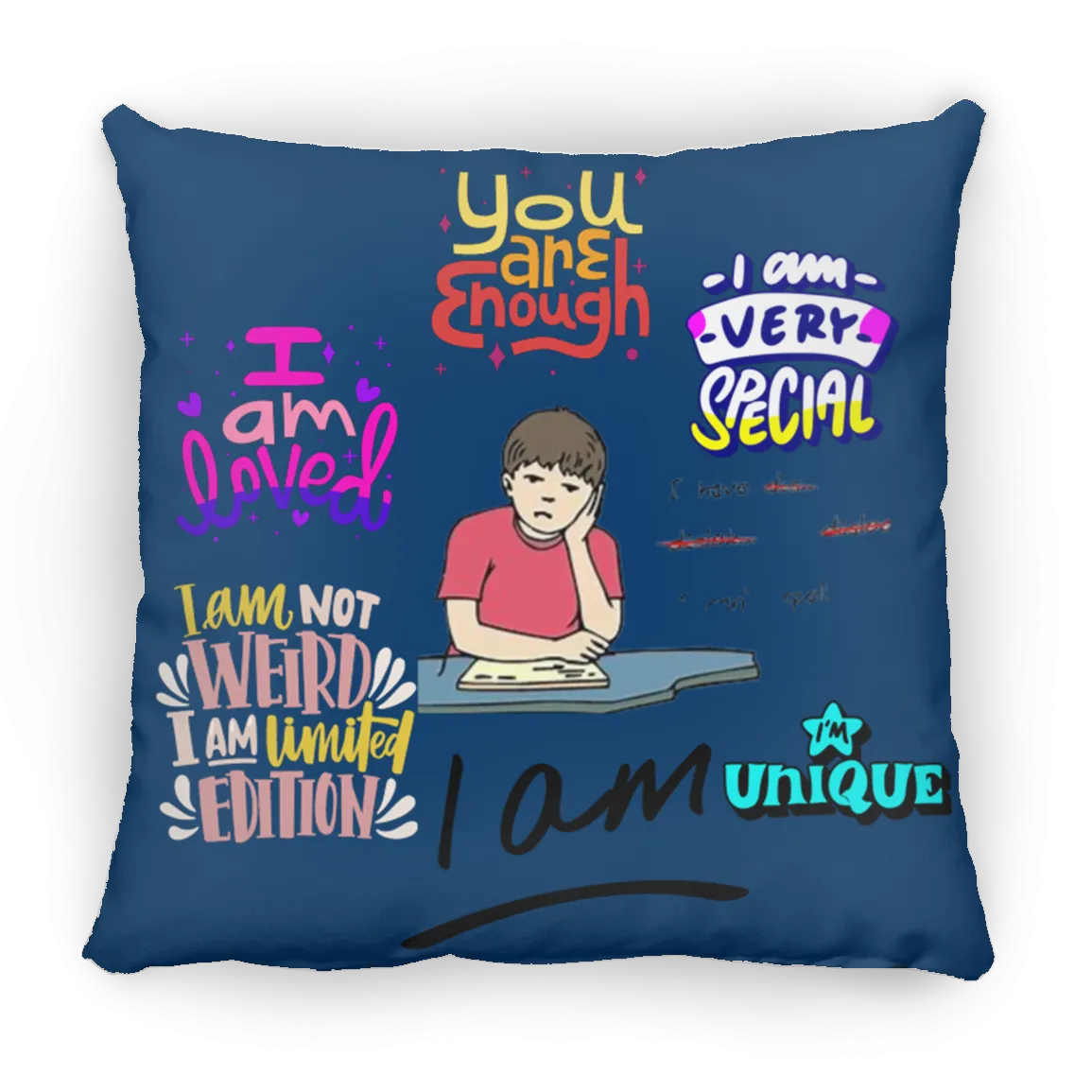 You Are Enough.  Large Square Pillow