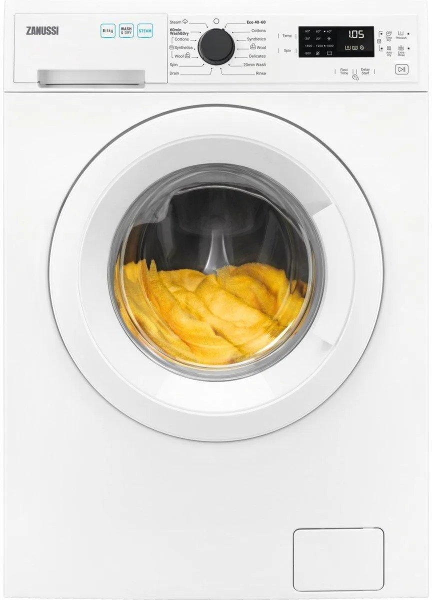 Zanussi ZWD86SB4PW Washer Dryer, 8kg, 1600 Spin, White