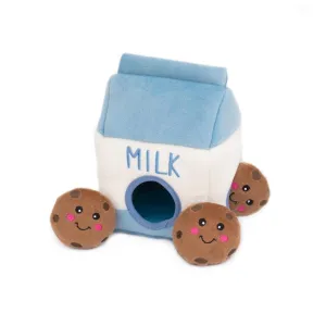 Zippy Paws Milk & Cookies Burrow Dog Toys